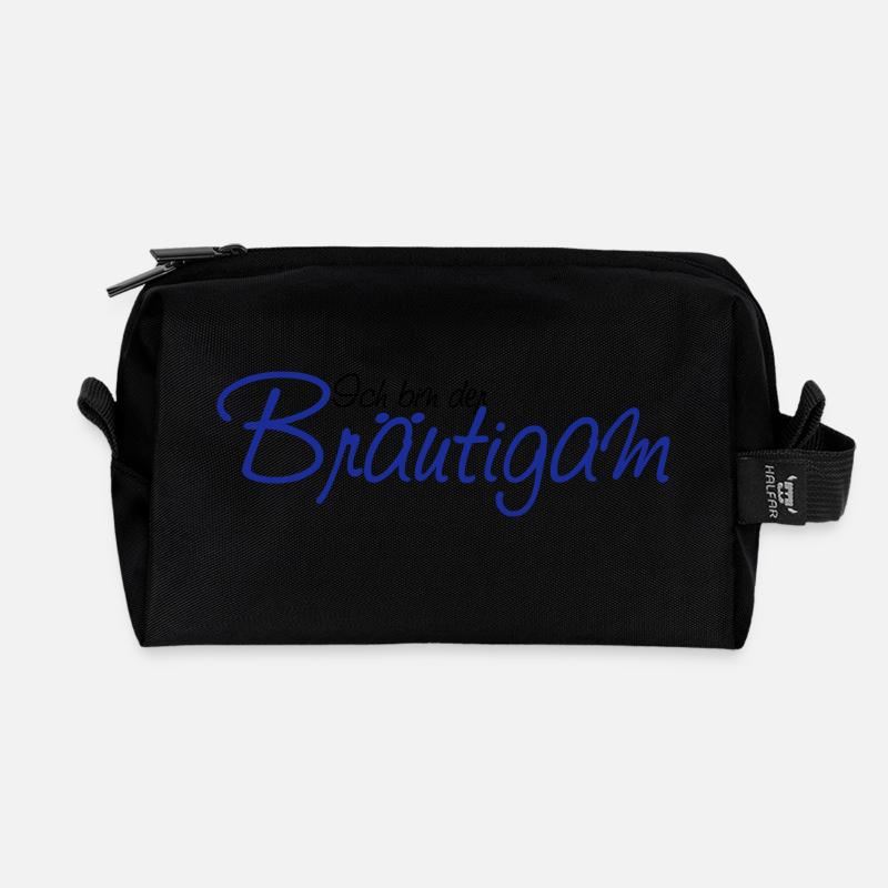 ich_bin_der_braeutigam - Recycled Toiletry Zip Bag - black