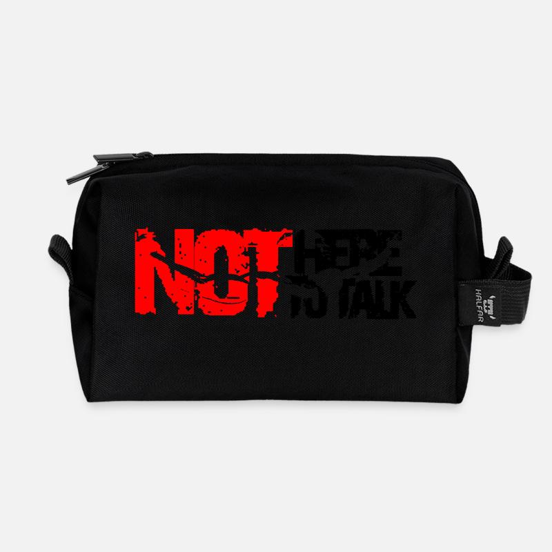 not here to talk - Recycelte Kulturtasche - Schwarz