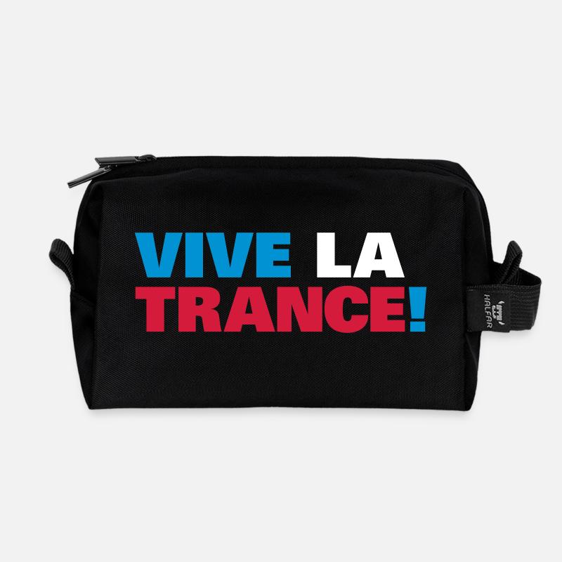 Trance - Vive la Trance ! - Recycled Toiletry Zip Bag - black