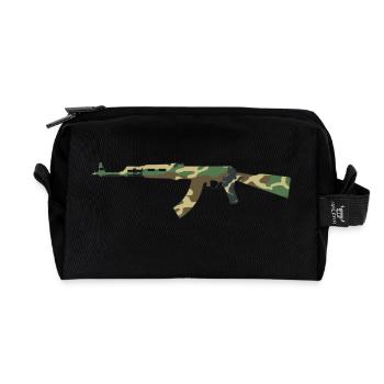 AK47 Camouflage - Recycled Toiletry Zip Bag - black - Front