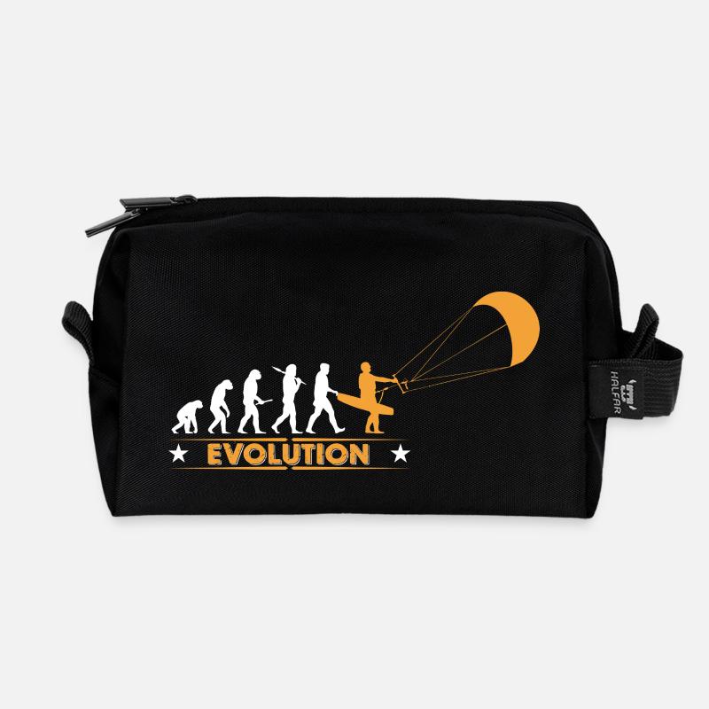 Kitesurf - evolution - Trousse de toilette en tissu recyclé - noir