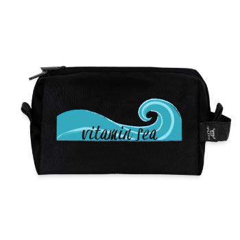 Surfer / Surfing: Vitamin Sea - Recycled Toiletry Zip Bag - black - Front