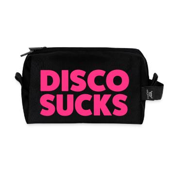 DISCO SUCKS MUSIC - Recycled Toiletry Zip Bag - black - Front