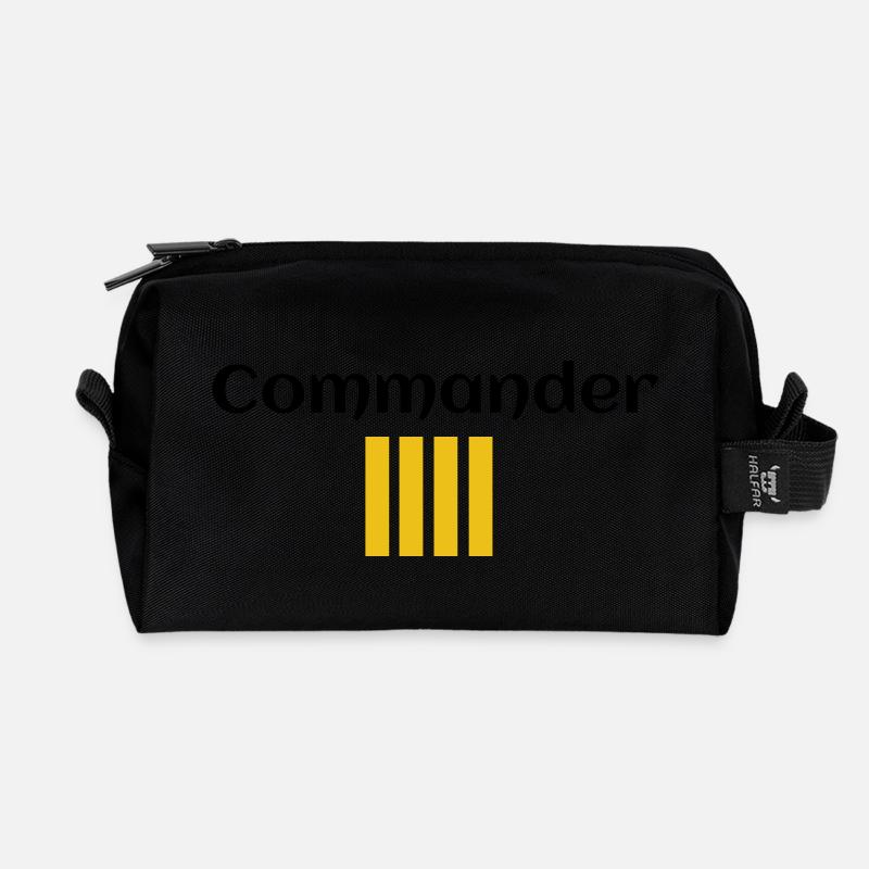 Commander - Recycelte Kulturtasche - Schwarz