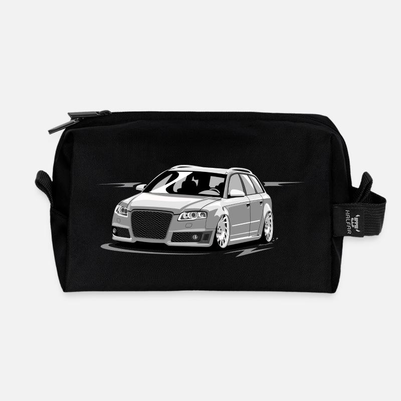 RS4 B7 A4 low style skulldriver tuning car kombi - Recycelte Kulturtasche - Schwarz