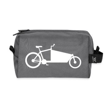 Cargo vélo silhouette blanc - Trousse de toilette en tissu recyclé - anthracite - Devant
