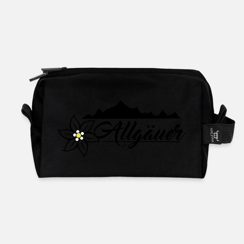 Allgäuer Design - Recycelte Kulturtasche - Schwarz