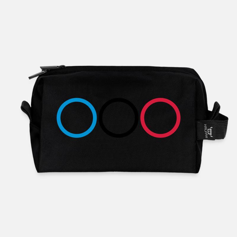 3_anneau - Recycled Toiletry Zip Bag - black