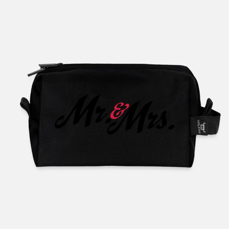 hochzeit - Recycelte Kulturtasche - Schwarz