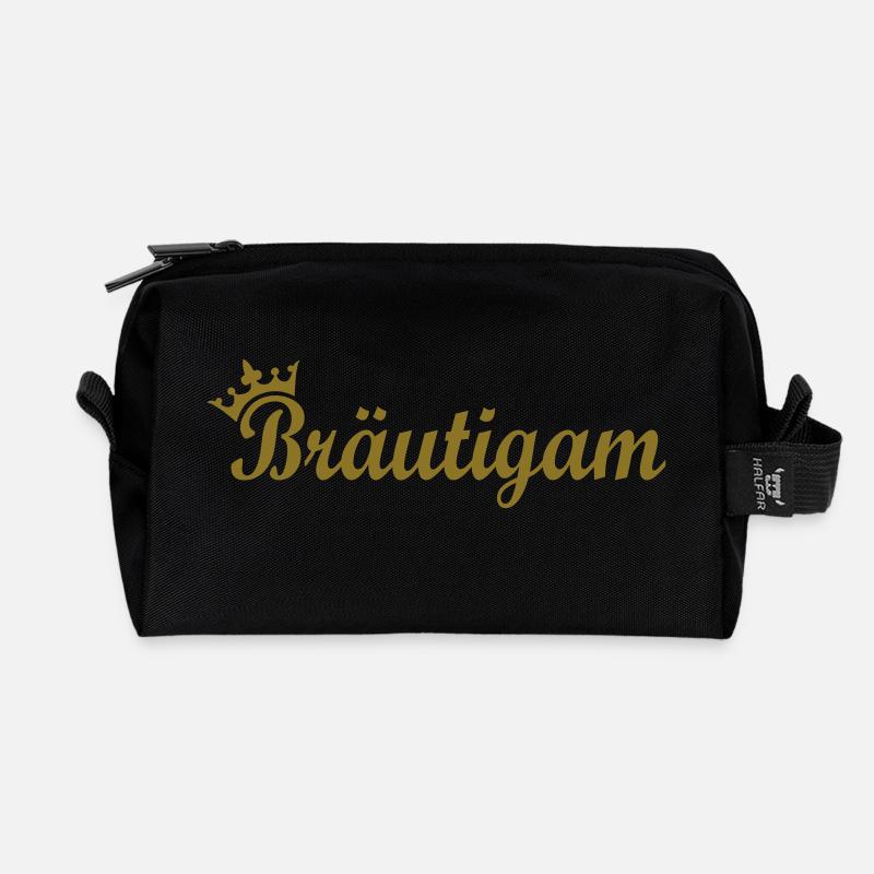 Bräutigam - Recycelte Kulturtasche - Schwarz