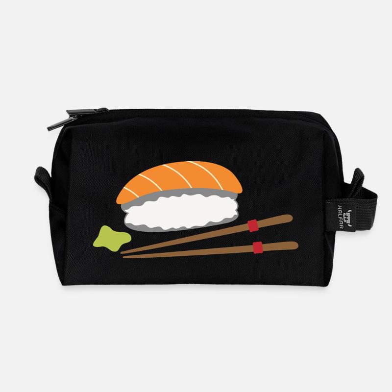 sushi - Recycled Toiletry Zip Bag - black