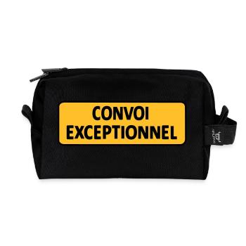 Convoi Exeptionnel - Trousse de toilette en tissu recyclé - noir - Devant