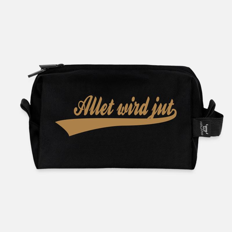 allet_wird_jut - Recycelte Kulturtasche - Schwarz