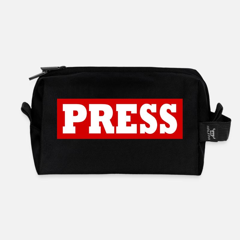 Press - Recycelte Kulturtasche - Schwarz