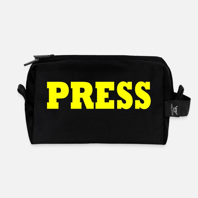 Press - Recycled Toiletry Zip Bag - black