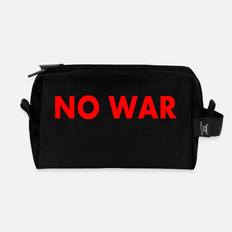 No war - Recycelte Kulturtasche - Schwarz