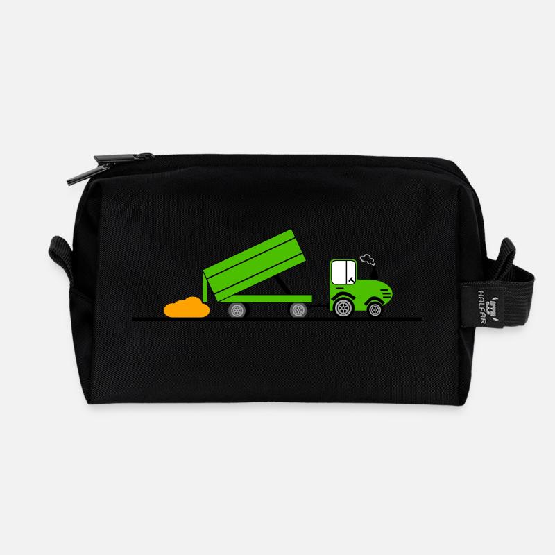 Tractor - Recycled Toiletry Zip Bag - black