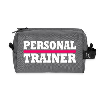 Personal trainer - Recycled Toiletry Zip Bag - anthracite - Front