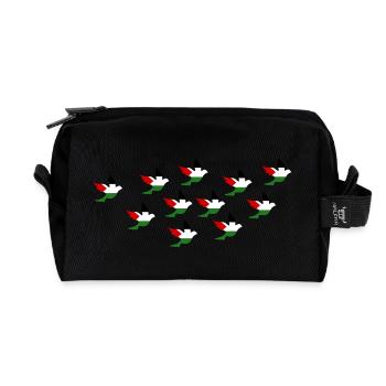 palestina - Recycled Toiletry Zip Bag - black - Front