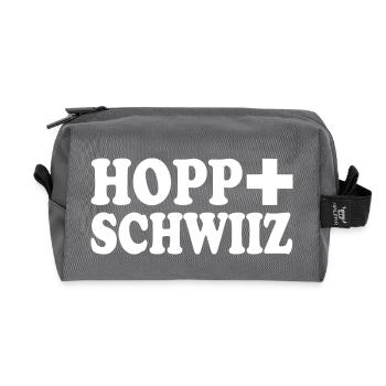 Hopp schwiiz - Recycled Toiletry Zip Bag - anthracite - Front