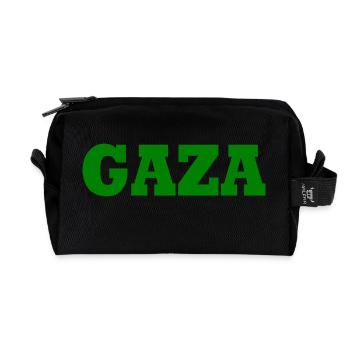 Gaza - Recycelte Kulturtasche - Schwarz - Vorne