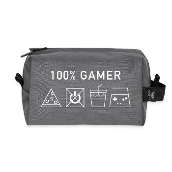 100% Gamer (Version Blanche) - Trousse de toilette en tissu recyclé - anthracite - Devant