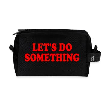 lets do something - Recycled Toiletry Zip Bag - black - Front