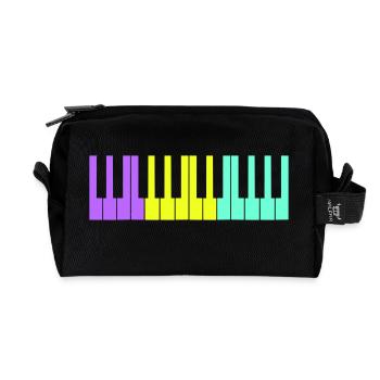 Piano Piano Playing Classical Music Instrument - Recycled Toiletry Zip Bag - black - Front
