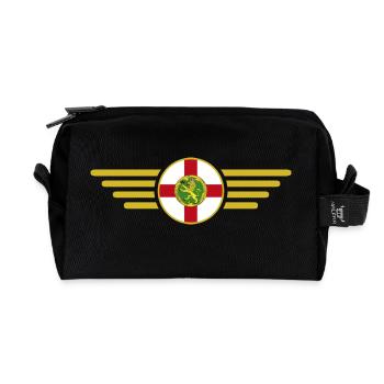 Ich liebe Alderney, Eleganz Stil Design T-Shirt - Recycelte Kulturtasche - Schwarz - Vorne