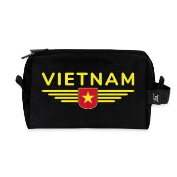 Vietnam Fan, Outfit T Shirt Design - Recycelte Kulturtasche - Schwarz - Vorne