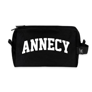 Annecy-Logo: College-Design mit alpinem Stil - Recycelte Kulturtasche - Schwarz - Vorne