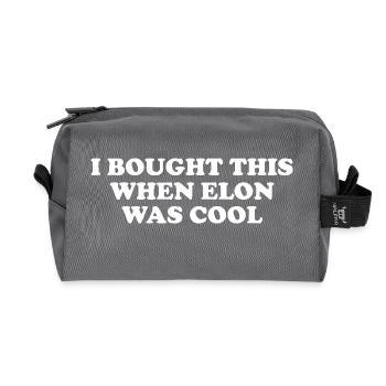 i bought this when elon was cool - Recycelte Kulturtasche - Anthrazit - Vorne
