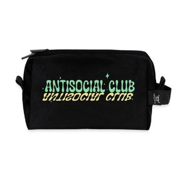 Asozialer Club - Recycelte Kulturtasche - Schwarz - Vorne