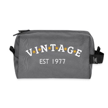 Jahrgang ist 1977 - Recycelte Kulturtasche - Anthrazit - Vorne