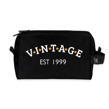 Jahrgang ist 1999 - Recycelte Kulturtasche - Schwarz - Vorne