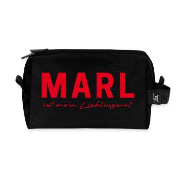 Marl Fan T-Shirt – Perfect for real fans! - Recycled Toiletry Zip Bag - black - Front