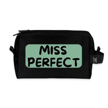 Miss Perfect - Recycelte Kulturtasche - Schwarz - Vorne