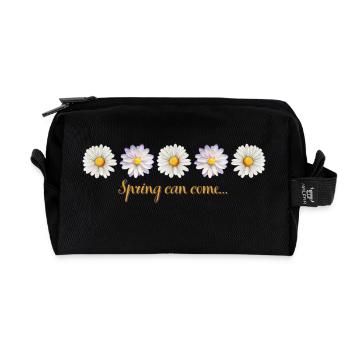 Spring can come... - Recycelte Kulturtasche - Schwarz - Vorne
