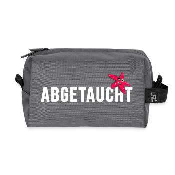 diving diver dived apnea diving school - Recycled Toiletry Zip Bag - anthracite - Front
