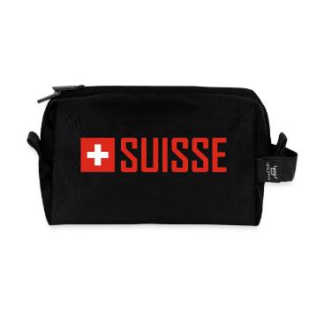 Schweiz - Flagge - Schwiiz - Suisse - Switzerland - Recycelte Kulturtasche - Schwarz - Vorne