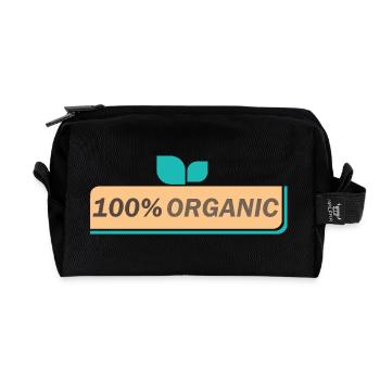 100% biologische, gesunde, natürliche Lebensmittel - Recycelte Kulturtasche - Schwarz - Vorne