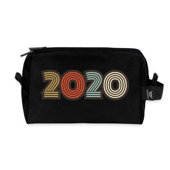 2020 rétro vintage - Trousse de toilette en tissu recyclé - noir - Devant