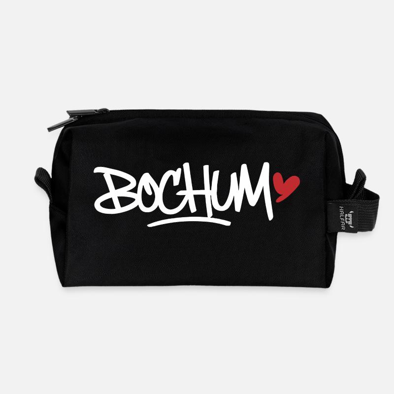 Bochum Graffiti Tag - Recycelte Kulturtasche - Schwarz