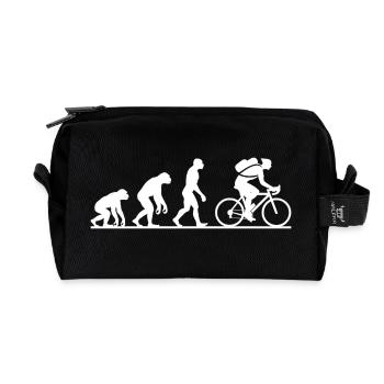 Evolution Radfahren Radfahren Biker Radfahren - Recycelte Kulturtasche - Schwarz - Vorne
