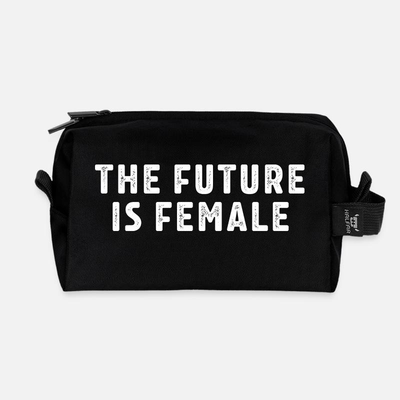 Feminismus Spruch Geschenk Vintage Emanzipation - Recycelte Kulturtasche - Schwarz