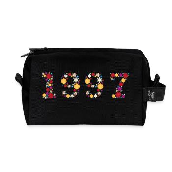 Fleurs 1997 - Trousse de toilette en tissu recyclé - noir - Devant