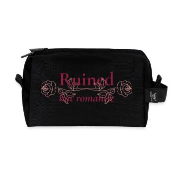 Ruined but Romantic T-Shirt – Emotional Soft Girl - Recycled Toiletry Zip Bag - black - Front