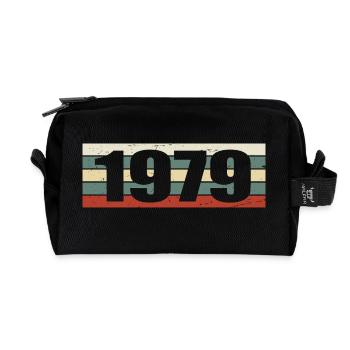 1979 Jahrgang 1979 Geschenk 1979 Geburtstag 1979 - Recycelte Kulturtasche - Schwarz - Vorne