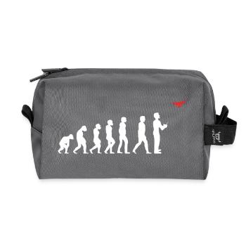 Evolution des Menschen Drohne Pilot - Recycelte Kulturtasche - Anthrazit - Vorne