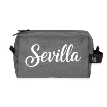Sevilla Handlettering Script - Recycelte Kulturtasche - Anthrazit - Vorne